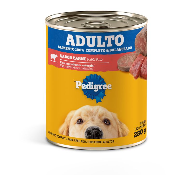Patê para Cães Adultos Carne Pedigree Lata 280g