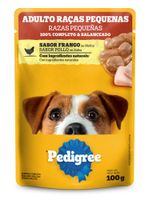 Alimento para Cães Adultos Raças Pequenas Frango ao Molho Pedigree Sachê 100g