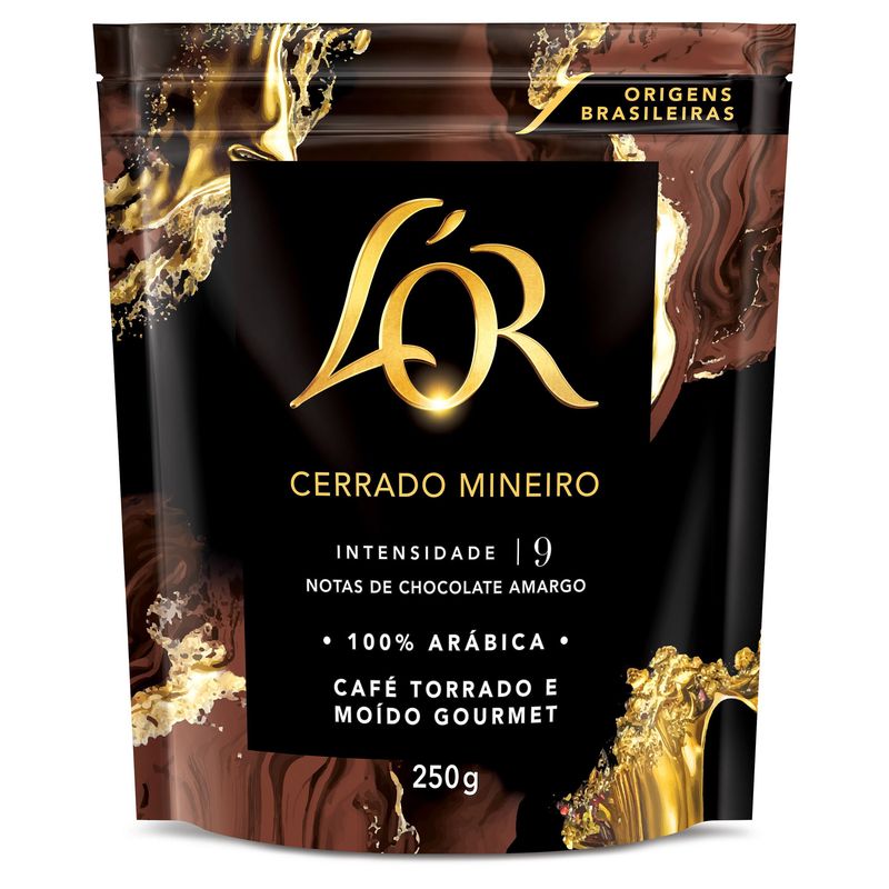 Café Torrado e Moído Cerrado Mineiro L'or Gourmet Pouch 250g