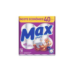 Papel Higiênico Folha Dupla Neutro Max Pure 30m 40 Unidades Pacote Econômico
