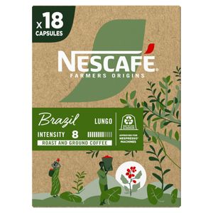 Café em Cápsula Torrado e Moído Lungo Brazil Nescafé Farmers Origins Caixa 79,2g 18 Unidades