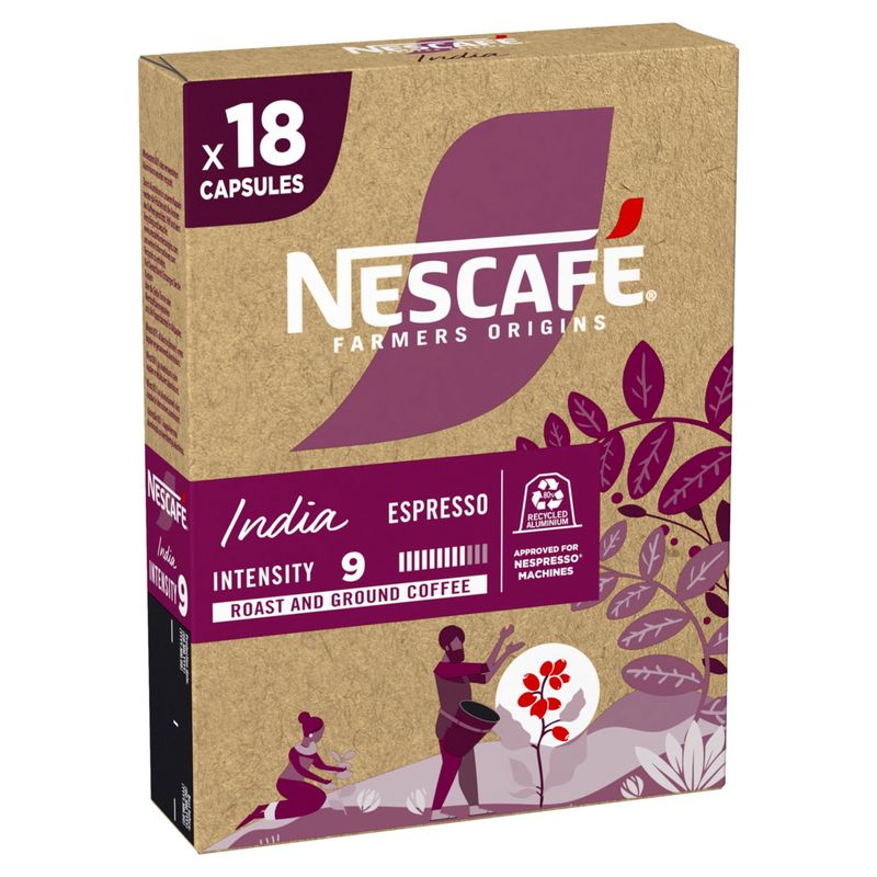 Café em Cápsula Torrado e Moído Espresso Índia Nescafé Farmers Origins Caixa 79,2g 18 Unidades