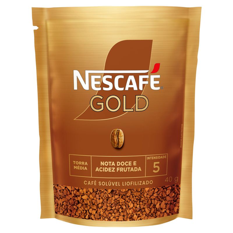 Café Solúvel Liofilizado Intensidade 5 Nescafé Gold Sachê 40g