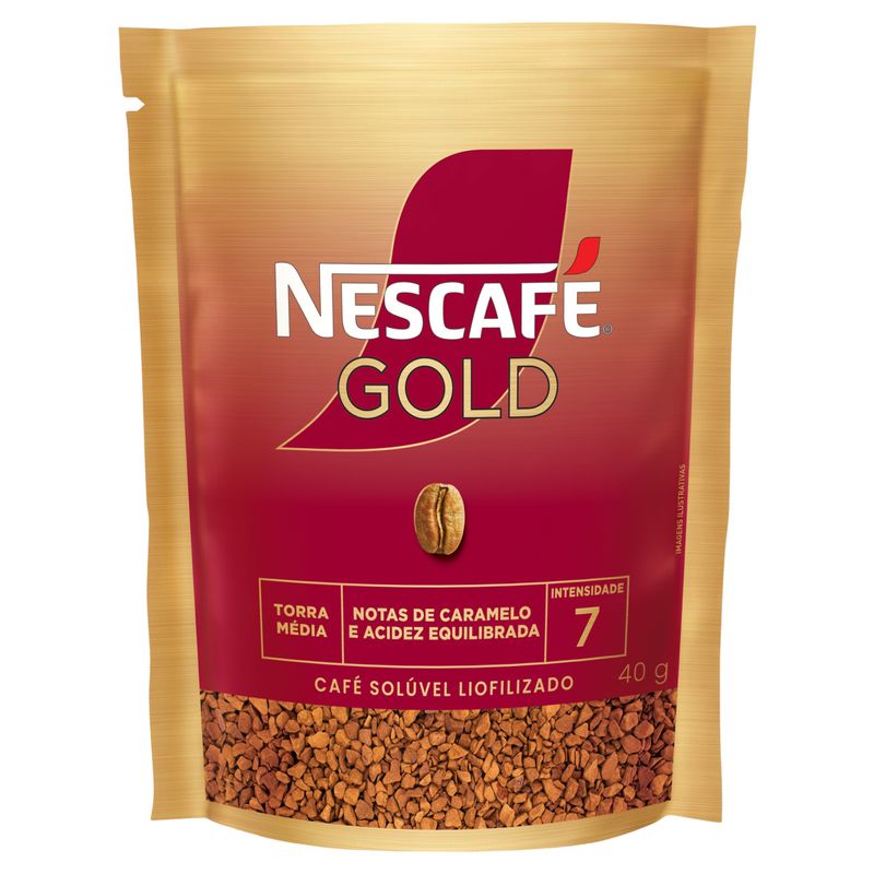 Café Solúvel Liofilizado Intensidade 7 Nescafé Gold Sachê 40g