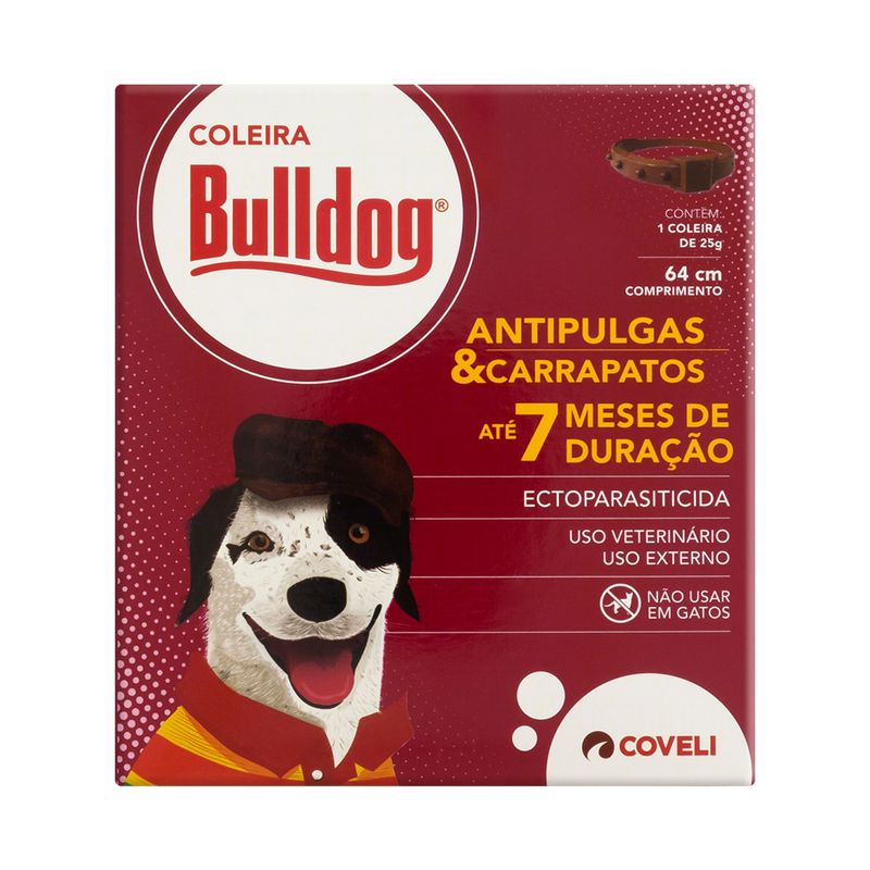 Coleira Antipulgas e Carrapatos Bulldog 64cm