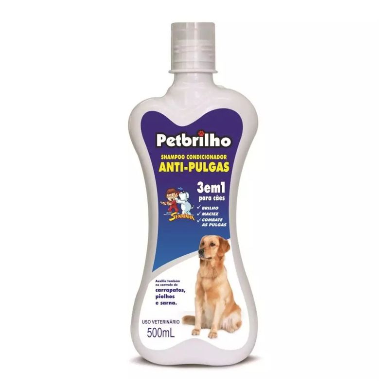 Shampoo para Cães Anti-Pulgas Petbrilho Frasco 500ml