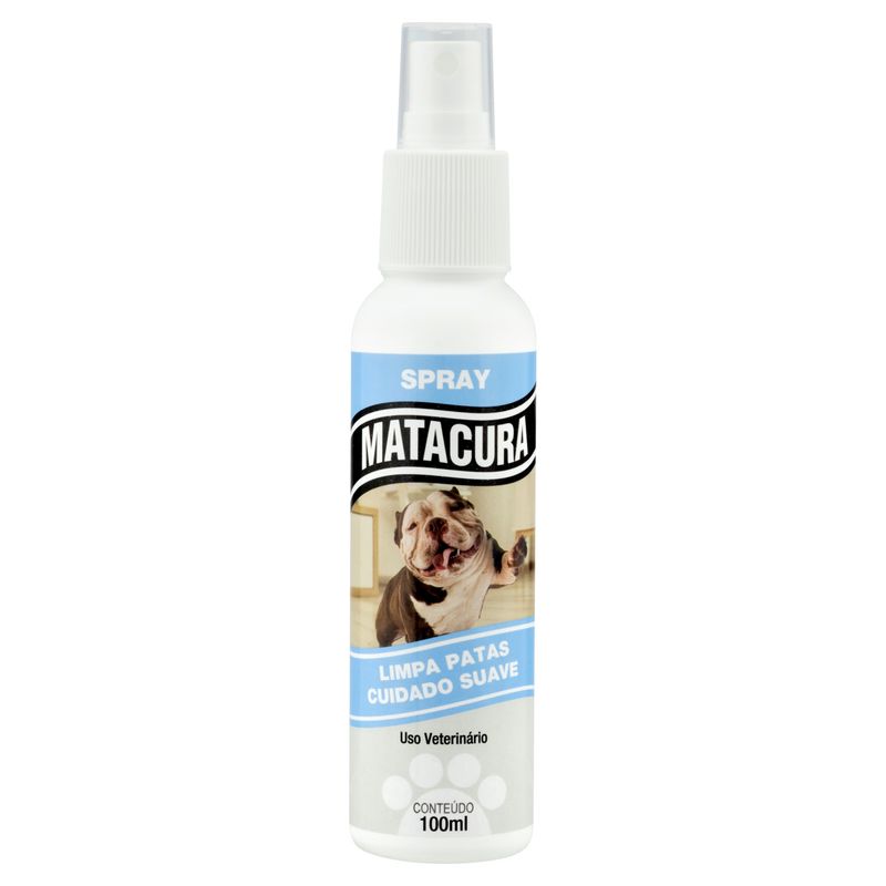 Limpa-Patas Uso Veterinário Cuidado Suave Matacura Frasco 100ml Spray