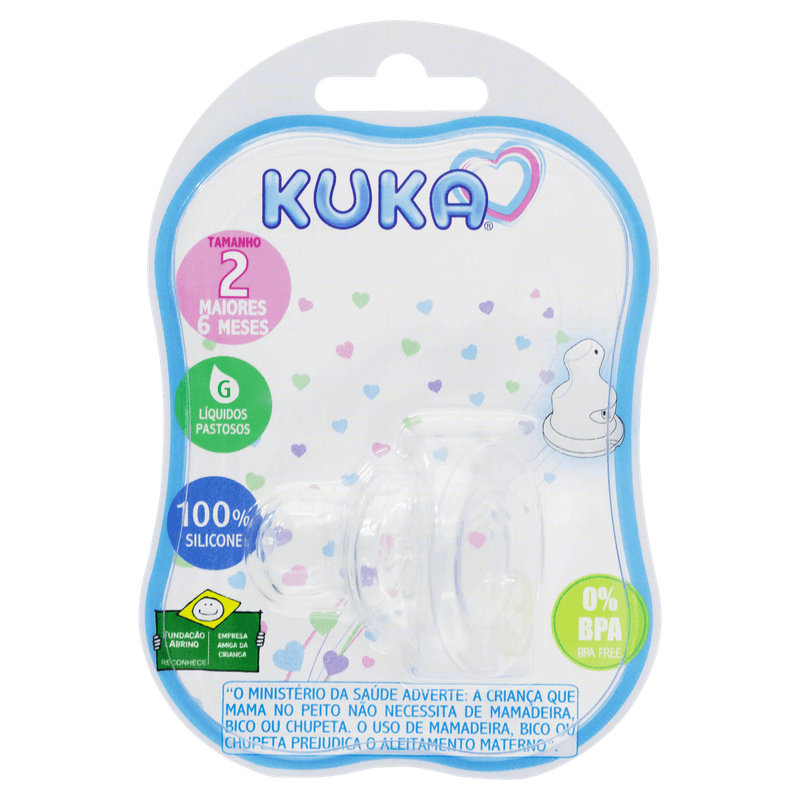 Bico para Mamadeira Silicone Kuka n° 02