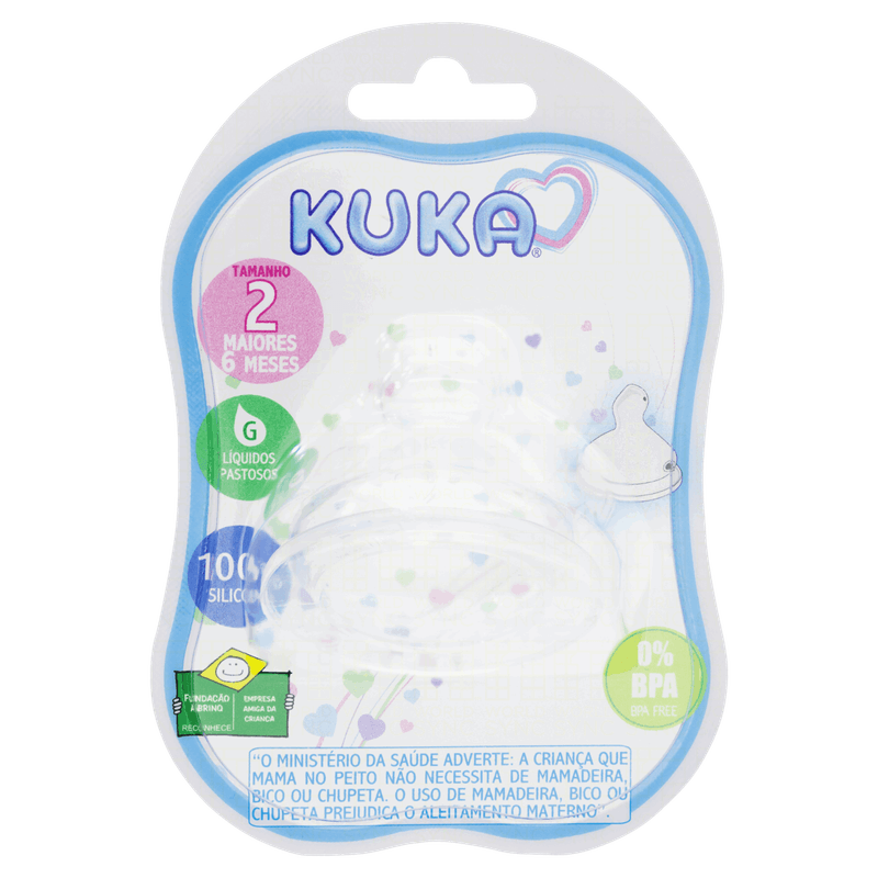 Bico para Mamadeira Silicone Kuka n° 02 Big