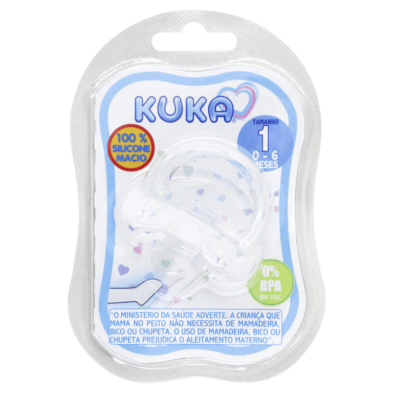 Chupeta Ortodôntica Natural Silicone Soft Kuka Tamanho nº 1