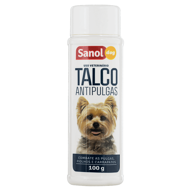 Talco Uso Veterinário Antipulgas Sanol Dog Frasco 100g