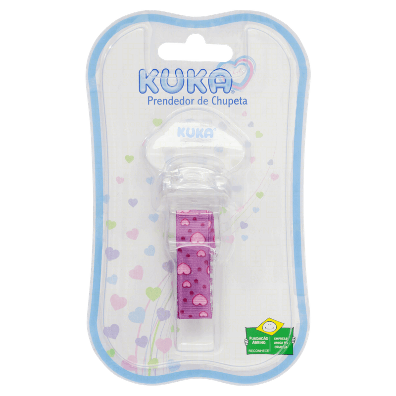 Prendedor de Chupeta Corações Kuka