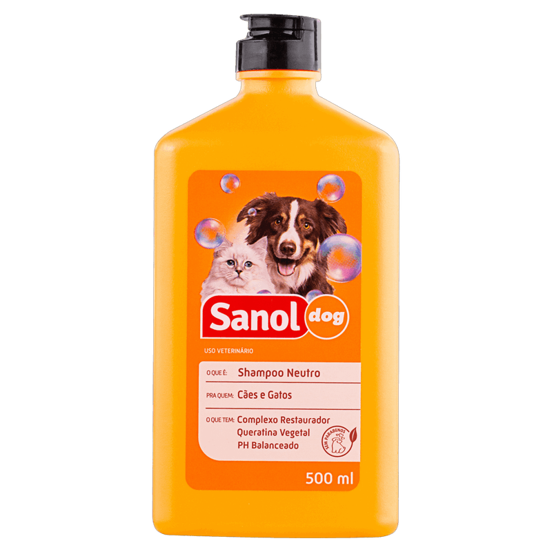 Shampoo para Cães e Gatos Neutro Sanol Dog Frasco 500ml