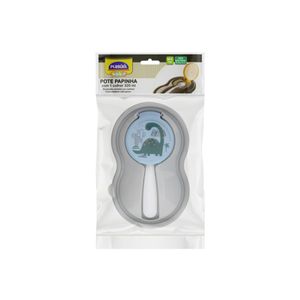 Pote para Papinha com Colher Dino Baby 320ml Plasútil Decora Baby