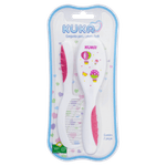 Conjunto Escova e Pente para Cabelo Rosa Soft Kuka Baby 2 Unidades