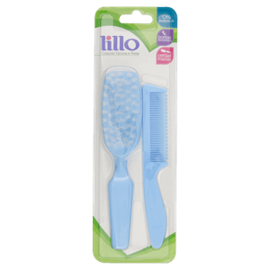 Conjunto Escova e Pente Azul Lillo