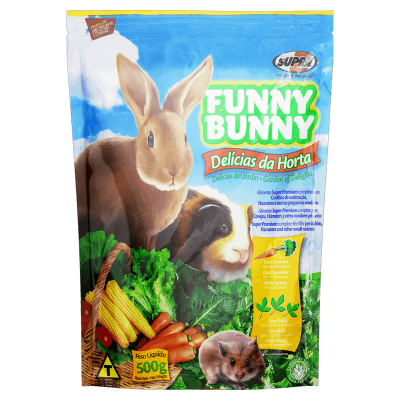 Alimento Completo para Roedores Delícias da Horta Funny Bunny Pouch 500g