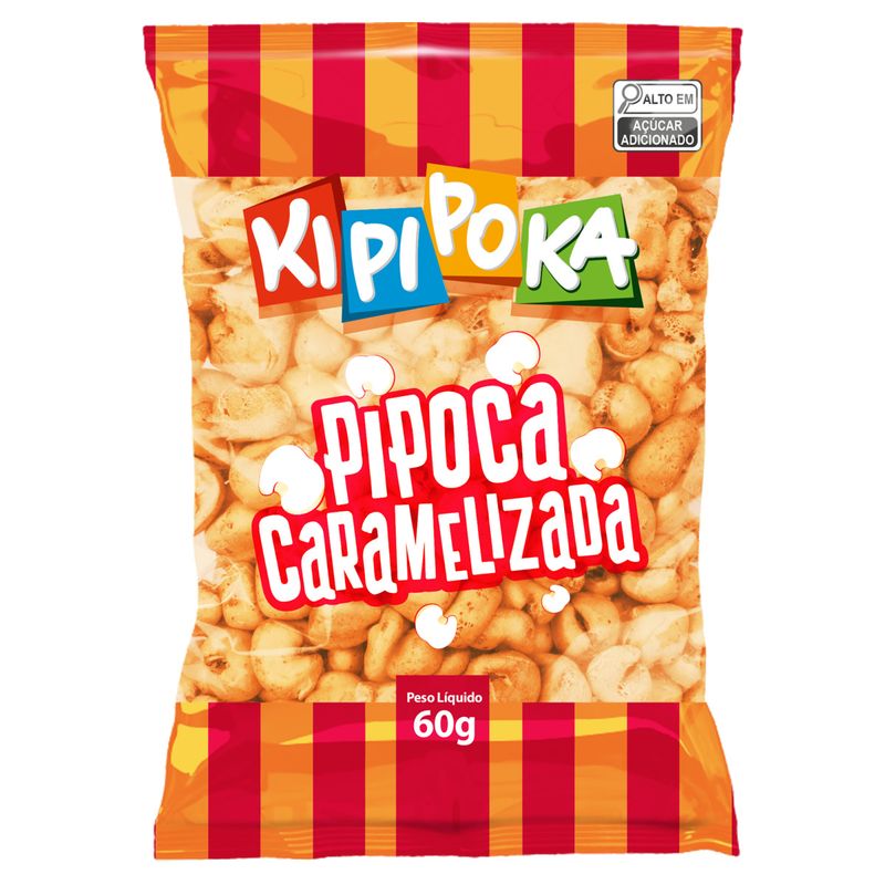 Pipoca Caramelizada Kipipoka Pacote 60g
