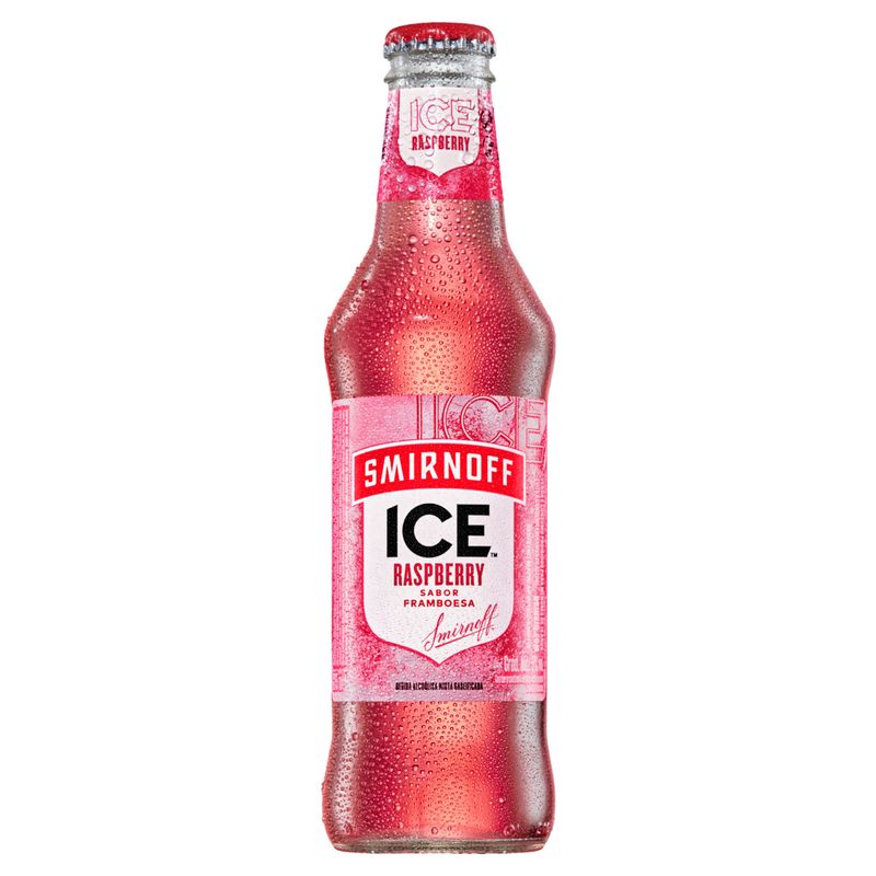 Bebida Mista Alcoólica Gaseificada Raspberry Framboesa Smirnoff Ice Garrafa 275ml