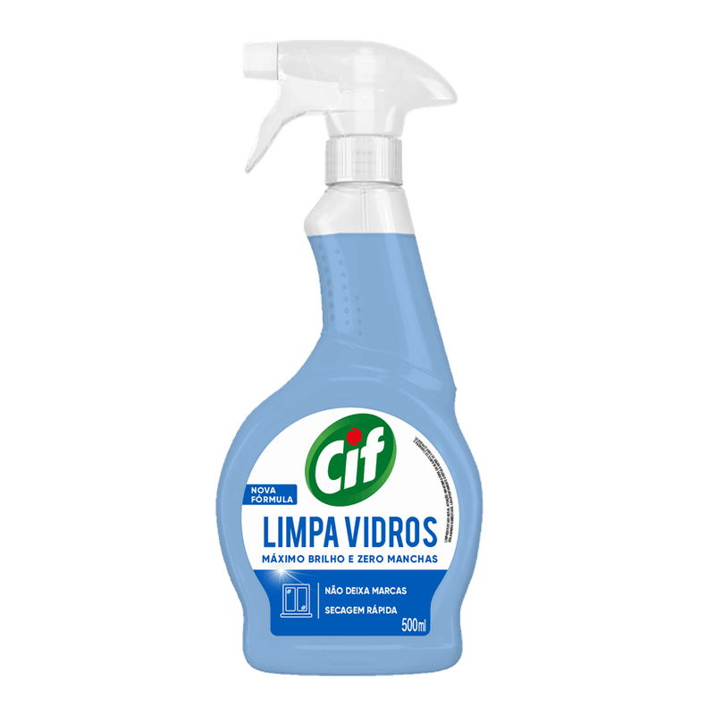 Limpa-Vidro Líquido Cif Ultra Rápido Frasco 500ml Borrifador