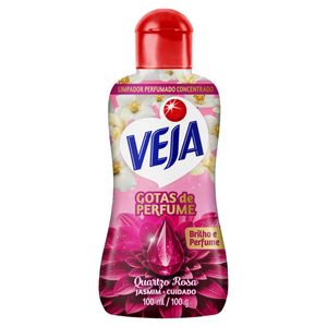 Limpador Perfumado Concentrado Quartzo Rosa Veja Gotas de Perfume Frasco 100ml