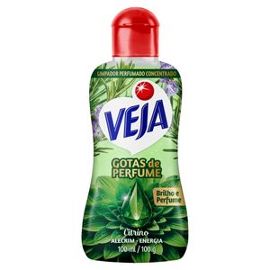Limpador Perfumado Concentrado Citrino Veja Gotas de Perfume Frasco 100ml