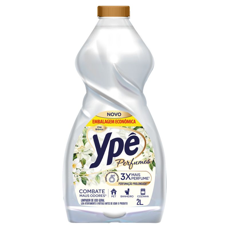 Limpador Perfumado Chá Branco Ypê Perfumes Frasco 2l Embalagem Econômica