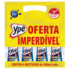 Pack Limpador Desengordurante Ypê Squeeze 4 Unidades 500ml Cada