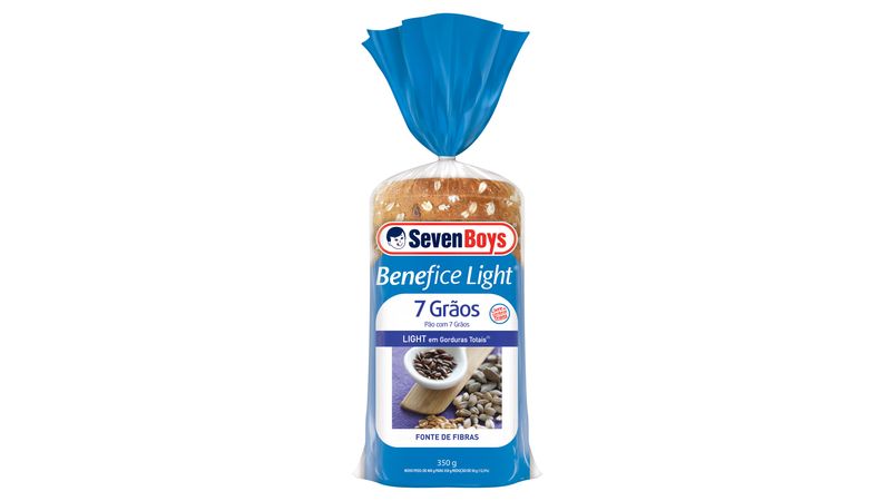 Pão 7 Grãos Light Seven Boys Benefice Pacote 350g - giassi