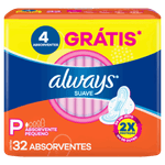 Absorvente com Abas Dia Suave Always Super Proteção Pacote 32 Unidades Leve Mais Pague Menos