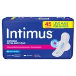 Absorvente com Abas Extra Suave Intimus Extra Proteção Noturno Pacote 45 Unidades Leve Mais Pague Menos