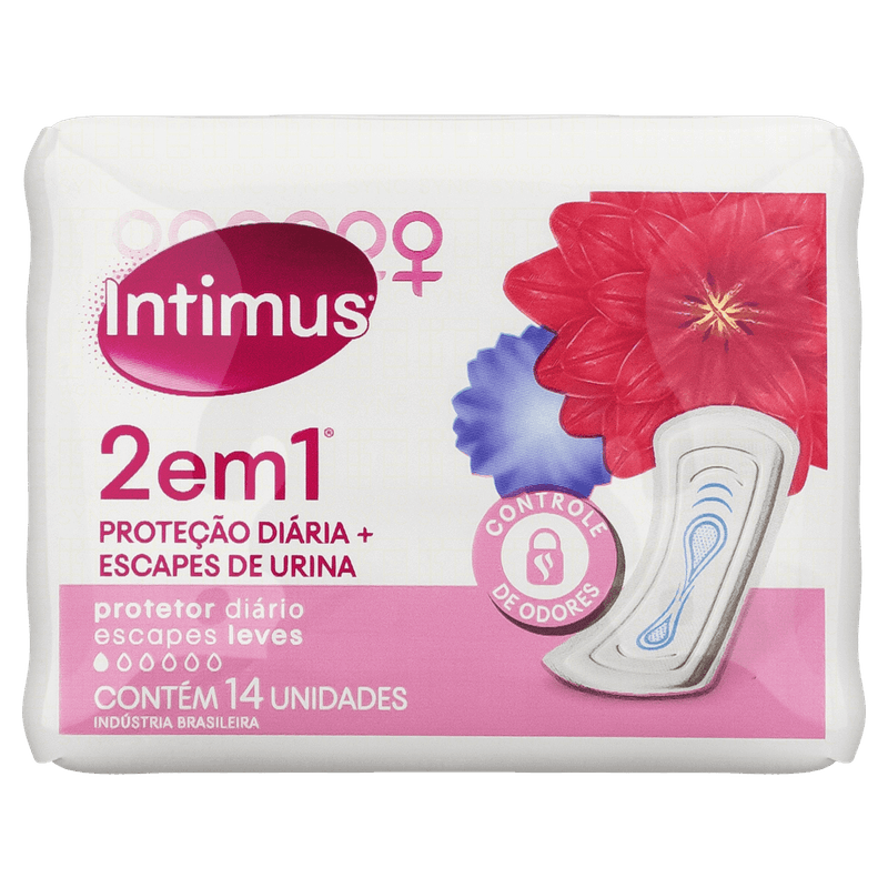 Protetor Diário sem Abas Intimus Pacote 14 Unidades