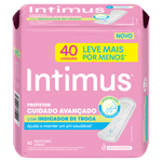 Protetor Diário sem Abas Suave Intimus Cuidado Avançado Pacote 40 Unidades Leve Mais Pague Menos