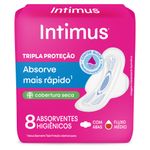 Absorvente com Abas Seca Intimus Tripla Proteção Pacote 8 Unidades