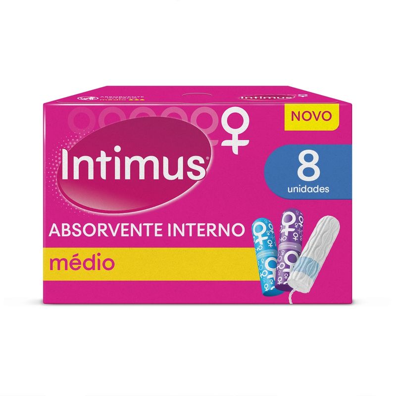 Absorvente Interno Intimus Médio Caixa 8 Unidades