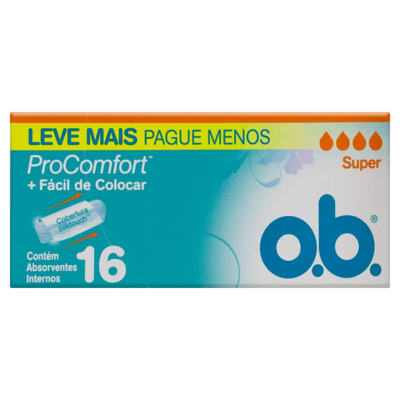 Absorvente Interno O B  ProComfort Super Caixa 16 Unidades