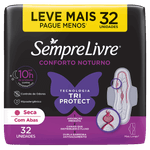 Absorvente com Abas Noite e Dia Seca Sempre Livre Adapt Plus Pacote 32 Unidades Leve Mais Pague Menos