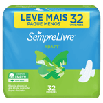 Absorvente com Abas Suave Sempre Livre Adapt Pacote 32 Unidades Leve Mais Pague Menos