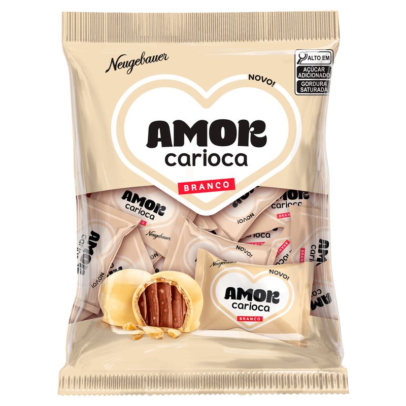 Bombom Branco Amor Carioca Pacote 500g