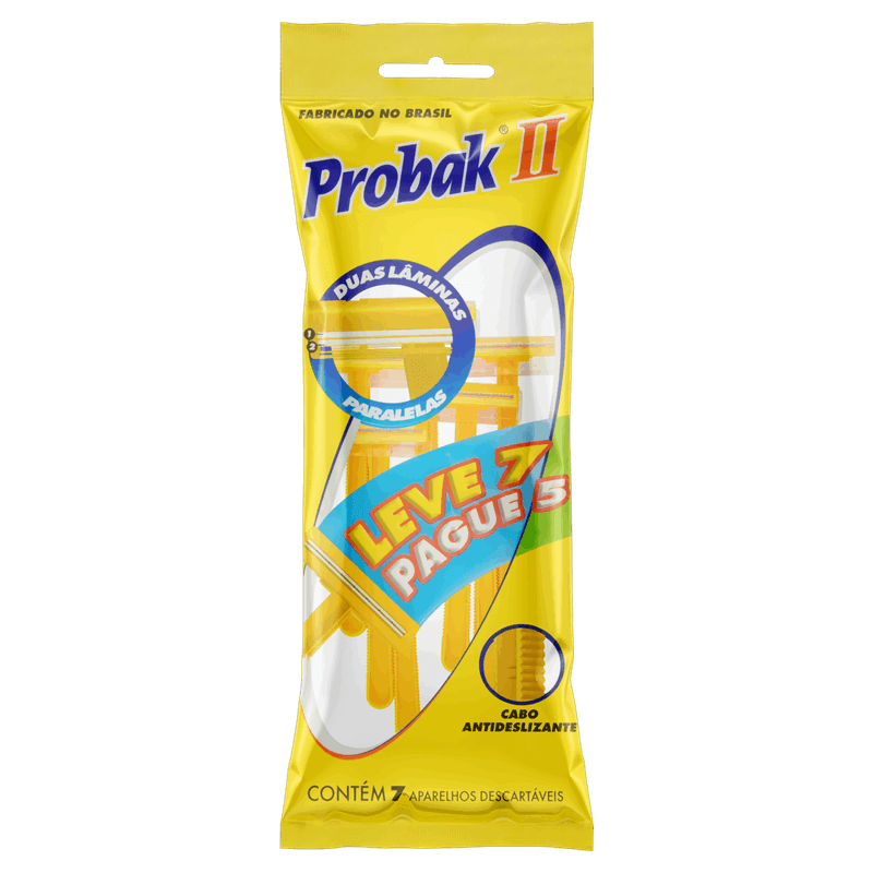Aparelho Descartável para Barbear Probak II Leve 7 Pague 5 Unidades