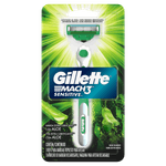 Kit Aparelho Recarregável + Carga para Barbear Gillette Mach3 Sensitive