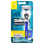 Kit 1 Aparelho Recarregável + 2 Cargas para Barbear Gillette Mach3