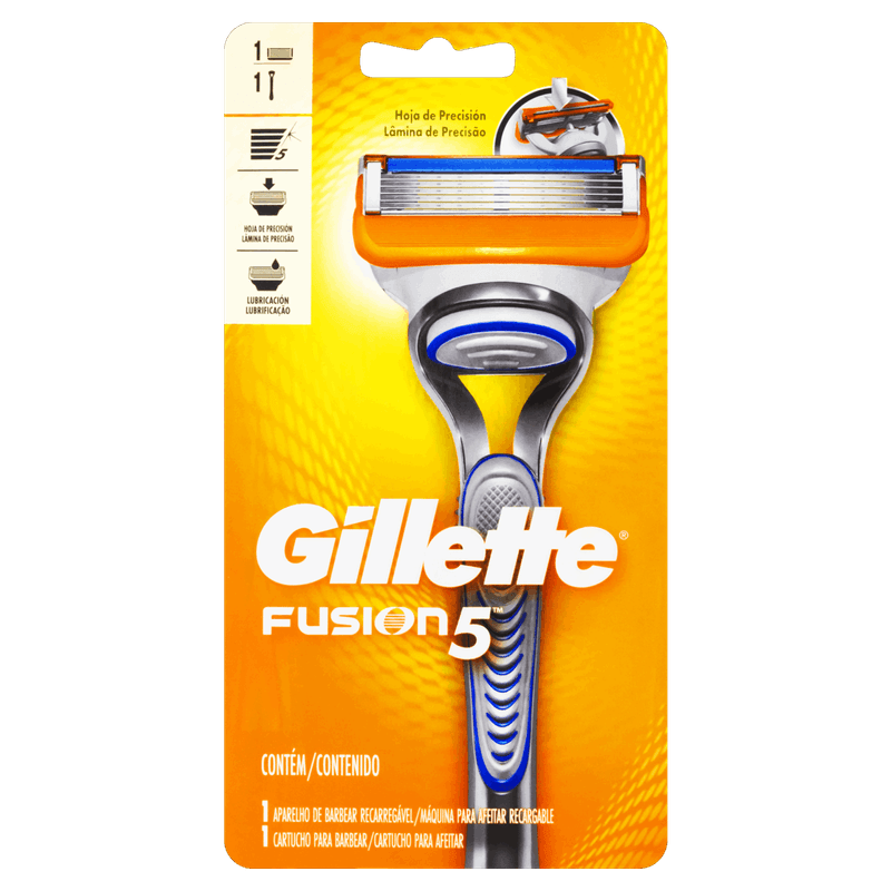 Aparelho Recarregável e Carga para Barbear Gillette Fusion5