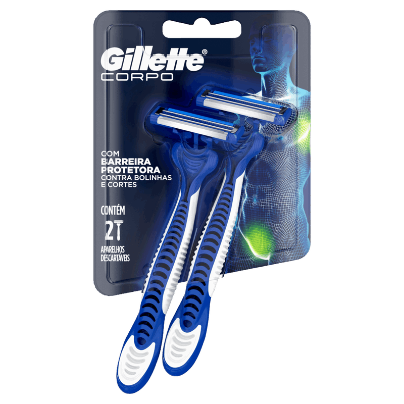 Aparelho Descartável Corpo Gillette 2 Unidades