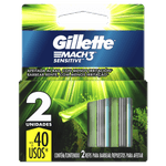 Carga de Aparelho para Barbear Gillette Mach3 Sensitive 2 Unidades
