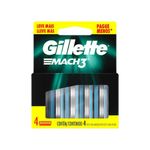 Carga de Aparelho para Barbear Gillette Mach3 Leve Mais Pague Menos 4un