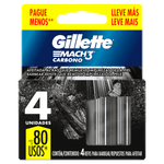 Carga de Aparelho para Barbear Gillette Mach3 Carbono 4 Unidades Leve Mais Pague Menos