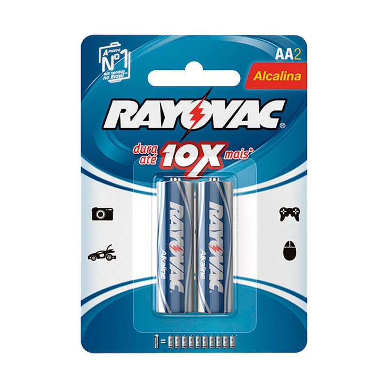 Pilha Alcalina AA Rayovac 2 Unidades 1,5V