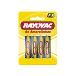 Pilha AA Rayovac As Amarelinhas Pequena 4 Unidades 1,5V