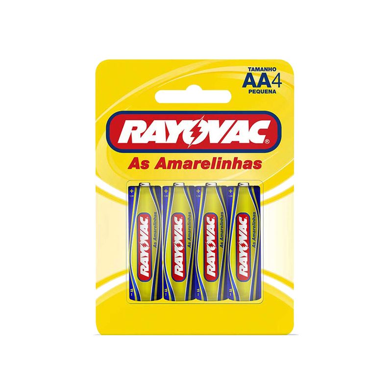Pilha AA Rayovac As Amarelinhas Pequena 4 Unidades 1,5V
